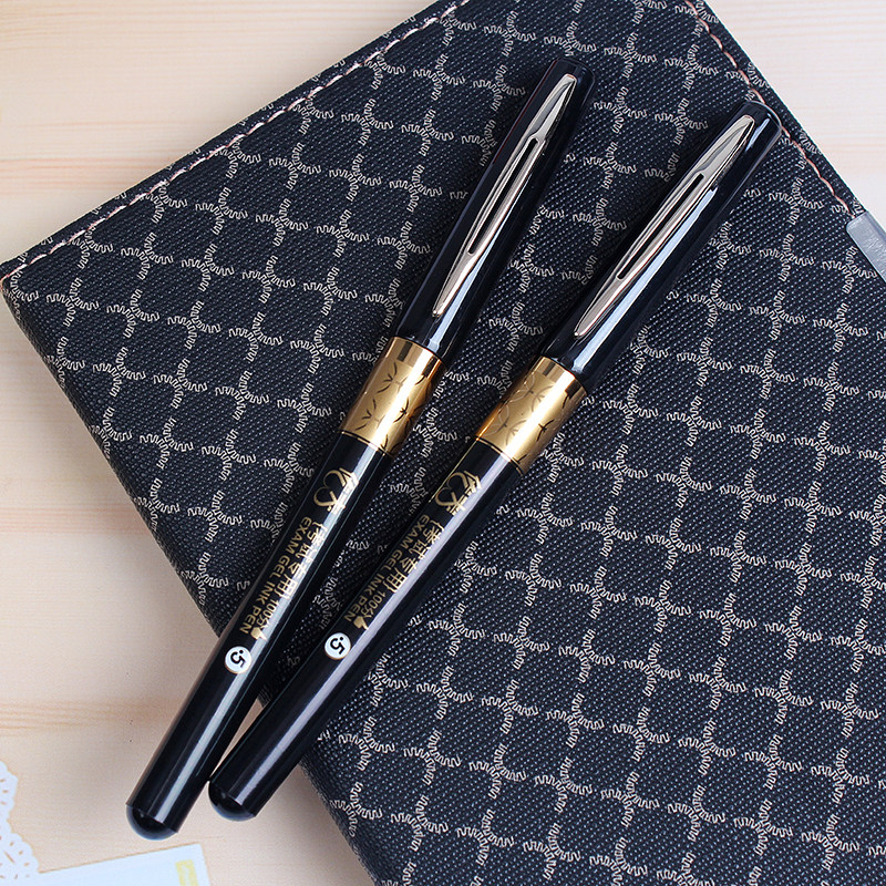 奥博中性笔好写的男生款超好用顺滑高颜值高级水性笔艺术签名笔