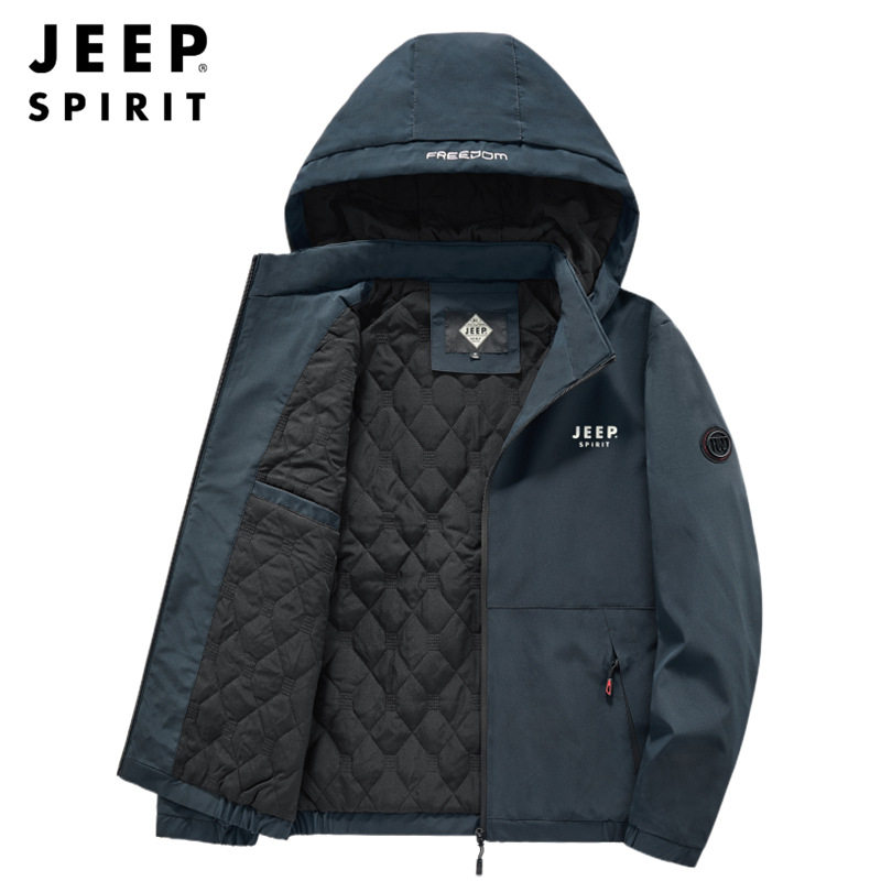 JEEP SPIRIT冬装棉衣男士加厚冬季棉服男中长款保暖外套棉袄