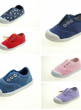 春秋款外贸童鞋原单男童套脚女帆布鞋单鞋一脚蹬 出口欧洲 W730