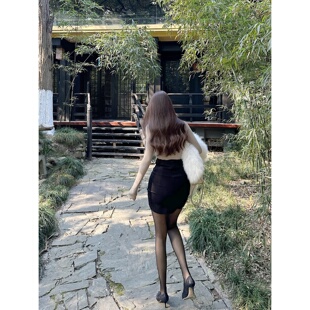 纯欲修身 掐腰小黑裙 zhazha 腰封丰胯高腰包臀半身短裙 Dear