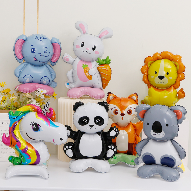 周岁装饰立体卡通动物铝膜气球