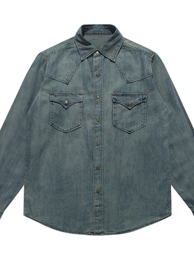 新款时尚休闲纯棉动物元素刺绣宽松舒适水洗牛仔外套上衣男装