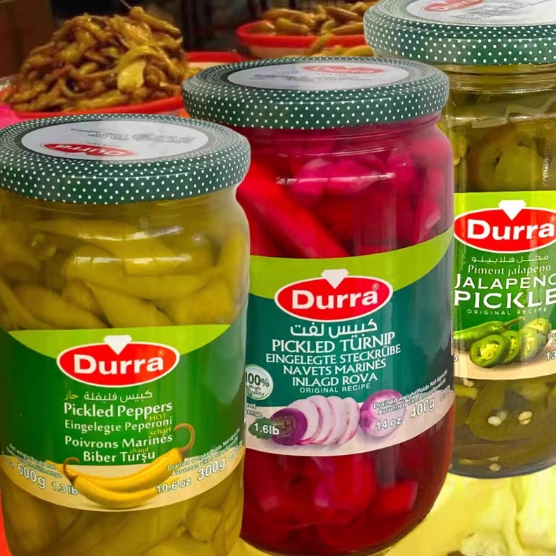 DURRA PICKLED PEPPERS JALAPENO墨西哥辣椒片腌制中东阿拉伯多朗