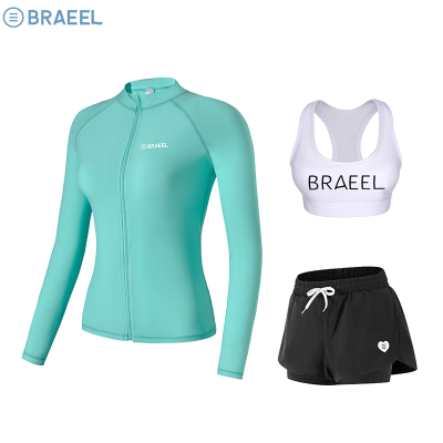 BRAEEL女防晒长袖冲浪潜水服