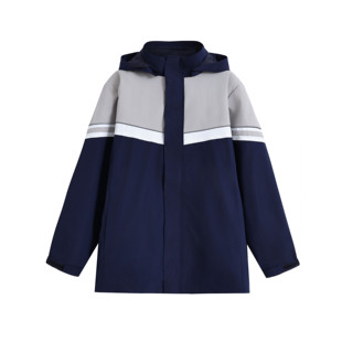 朗高校服初高中校服连帽冬季通勤冲锋衣加绒加厚套装防寒防风