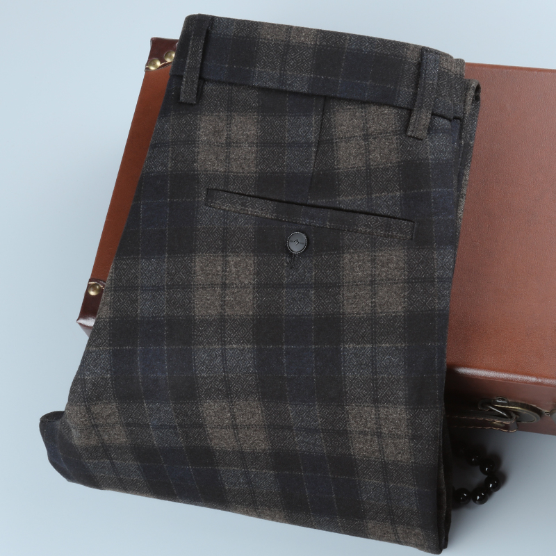 格子长裤厚款晴旭商务