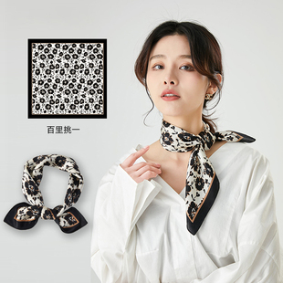 小清新真丝小方巾女春夏薄款时尚韩版桑蚕丝小丝巾护颈围脖小领巾