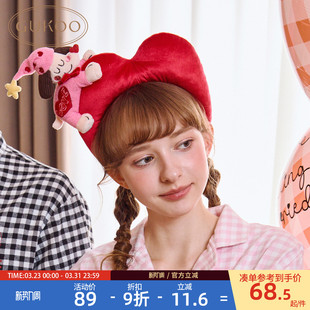 Gukoo 洗脸洗漱女士束发发箍 果壳发箍女轰轰小狗可爱发箍2026新款