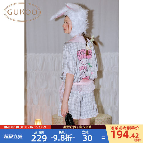 艾丝乐小兔格子睡衣