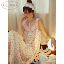 果壳睡裙夏HelloKitty联名碎花可爱全棉巴厘纱家居服B Gukoo