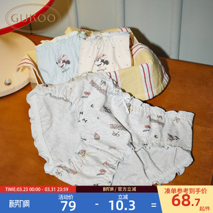 Gukoo/果壳内裤女春夏迪士尼联名新款抗菌纯棉裆底女士内裤组合