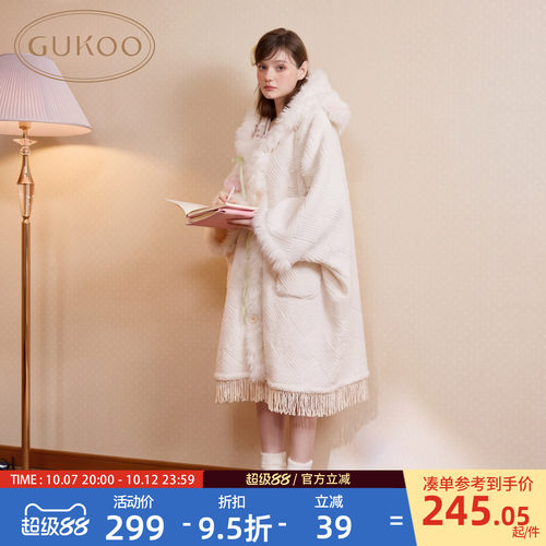 纯色连帽家居服
