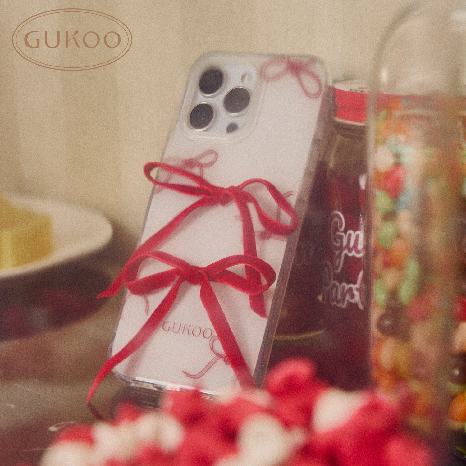 Gukoo/果壳苹果手机壳蝴蝶结丝带手机壳新款精致女士iPhone手机壳