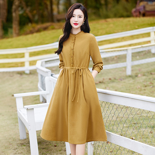 2025秋季 女裝 成熟衣服中長款 連衣裙子秋天30到40歲20至25裙子 新款