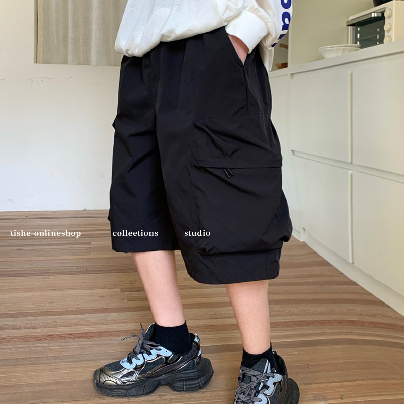男童工装短裤薄款夏装中大童儿童宽松男大童五分裤运动夏季中裤潮