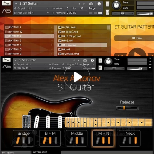 Finke Rnb Rock All -Around Power Guitar ST Guitar Tone 7G Solo+Sweeper Rhythm Midi Preset
