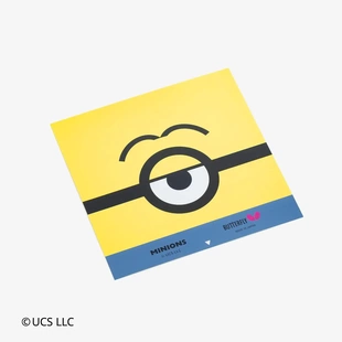 蝴蝶/Butterfly乒乓球保护膜小黄人联名胶皮静电膜1枚装 日本代购