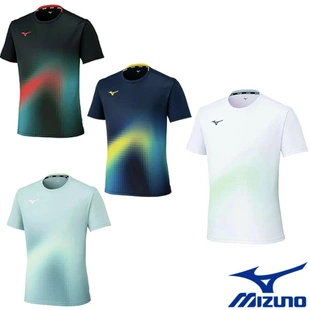 短袖 日本MIZUNO Aeroflow羽毛球网球男女款 Dry 吸汗 美津浓25新款