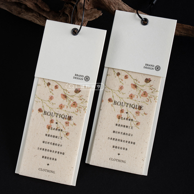 新中式美学棉麻吊牌定制