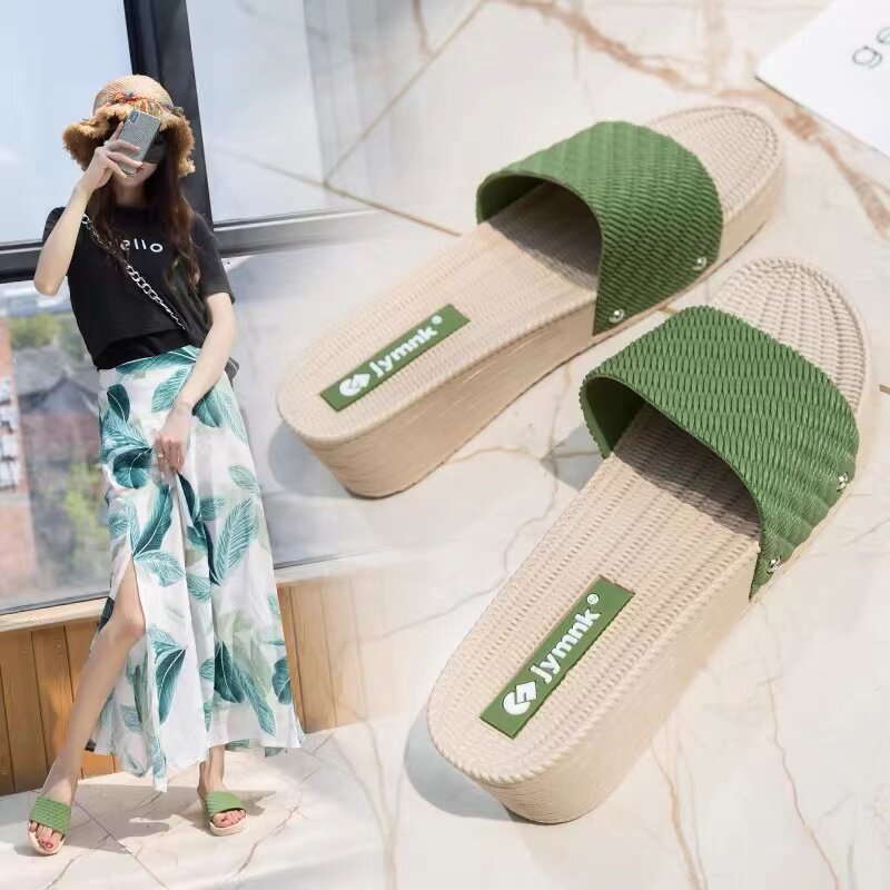 拖鞋女外穿夏时尚百搭凉鞋托坡跟厚C底防滑凉拖2025新款网红凉拖