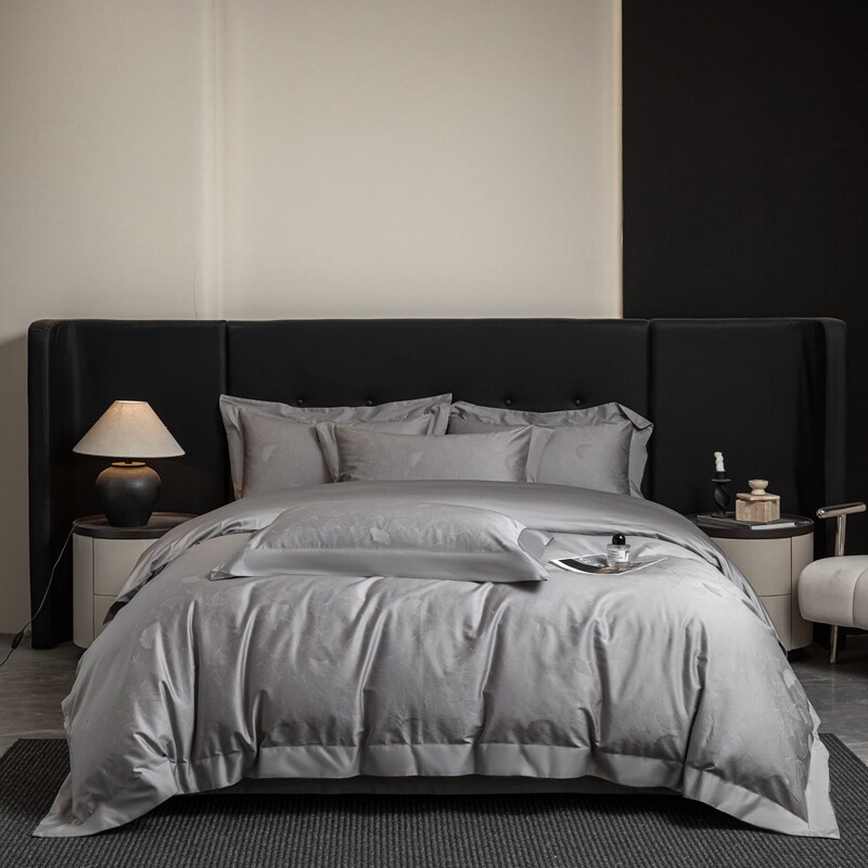 博洋家纺100支长绒棉提花四件套全棉纯棉被套床单床上用品四季款