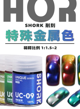 SHORK 削刻 UC特殊金属色模型油性漆丨棱镜蓝黑`午夜紫丨平替盖亚