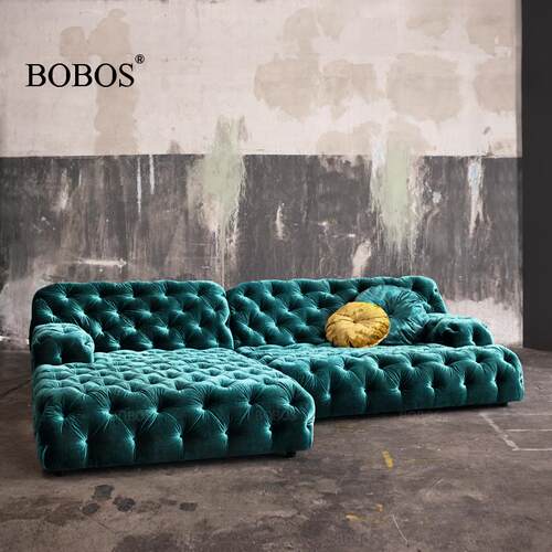 bobos意式拉扣布艺沙发