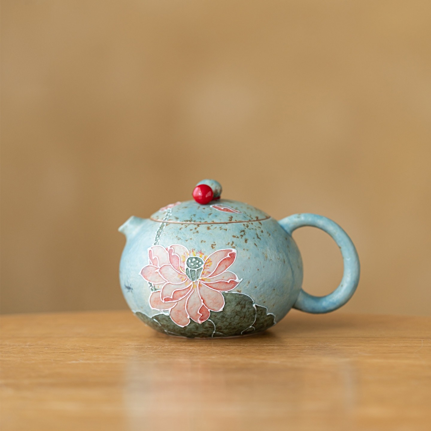 青花火石红手绘鱼戏荷西施壶中式荷花茶壶中国风复古雅致陶瓷,餐饮具,茶壶,淘宝优惠券,粉丝福利购,淘宝优惠卷