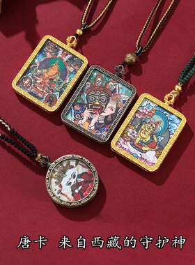 国潮非手绘唐卡项链男女毛衣链