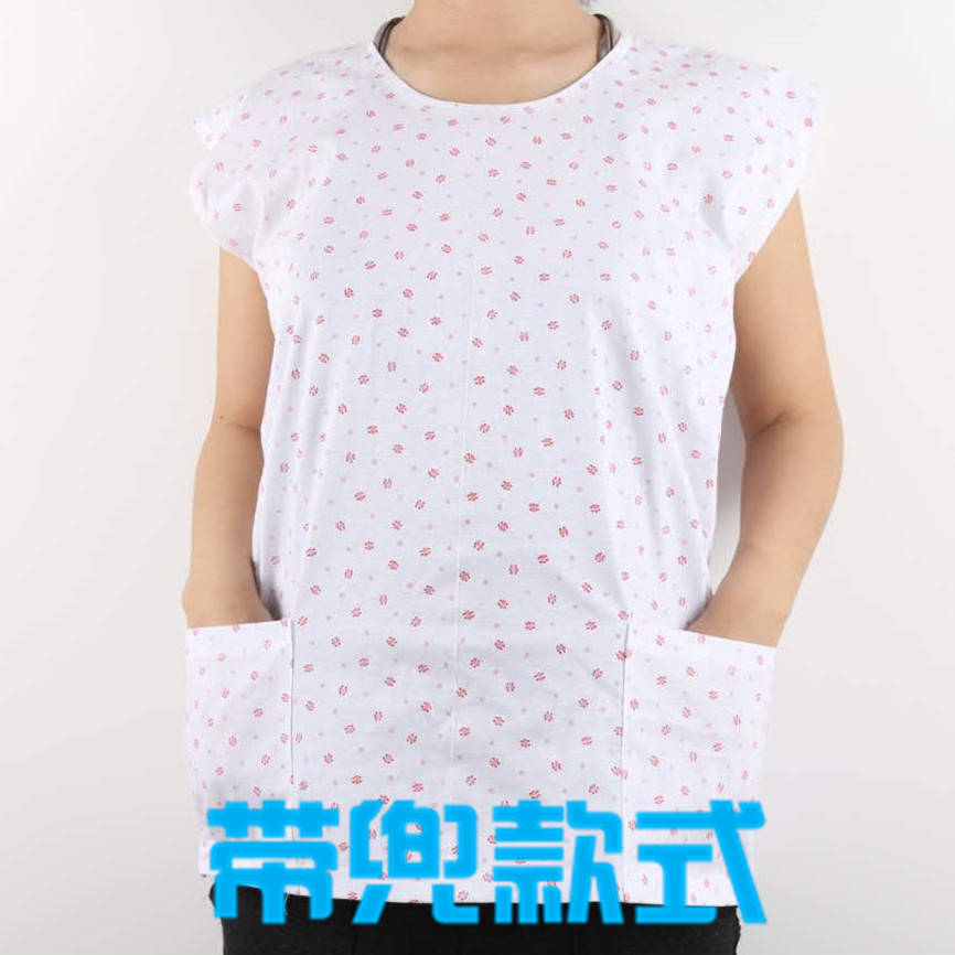 中老年女士带兜印花加肥宽肩背心