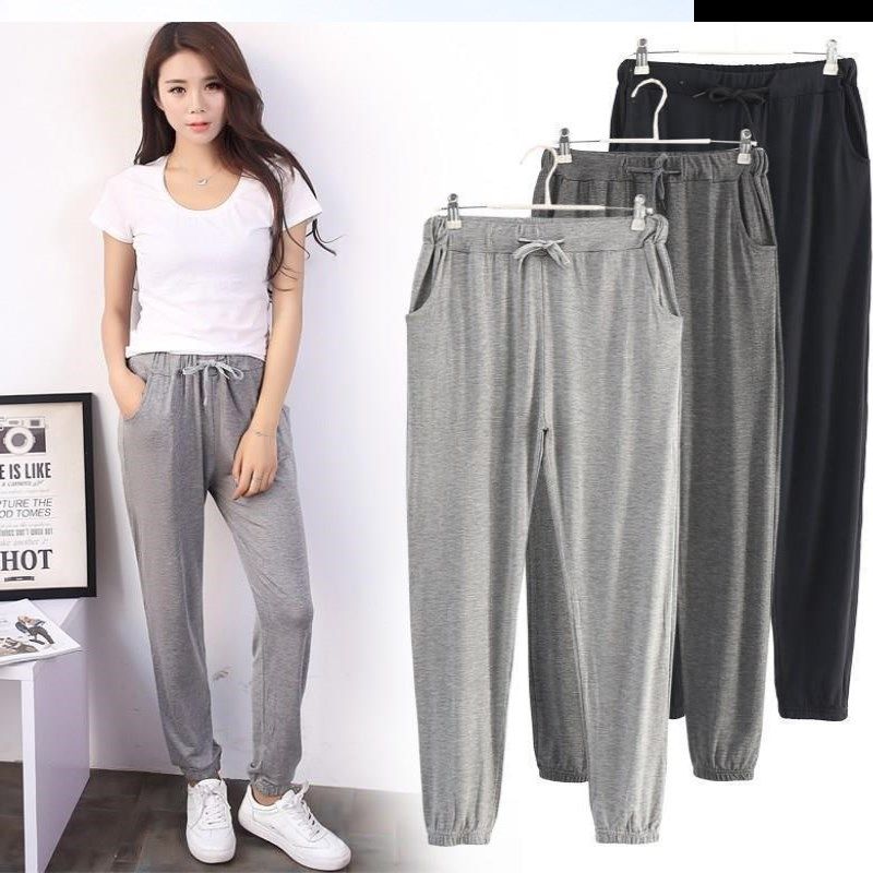 2019 Summer wear middle age Woman Mom outfit trousers motion trousers modal Haren pants Casual pants yogain the Women's clothing/Boutique , Pants , Casual pants  category - from Buy2taobao.com to provide professional Taobao agent buy service