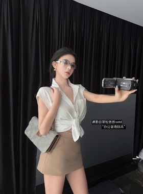 夏媛原创 高智美学  纯色高腰包臀裙 2025秋季新款显瘦一步裙短裙