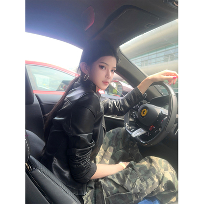 夏媛原创 女团担当 迷彩宽松牛仔裤2025秋季新款宽松休闲百搭长裤