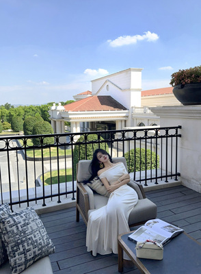 夏媛原创 缪斯神女 修身温柔气质白色显瘦一字肩长款包臀裙连衣裙