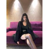 夏媛原创 纯色宽松休闲百搭针织外套 新款 慵懒美神 2025冬季