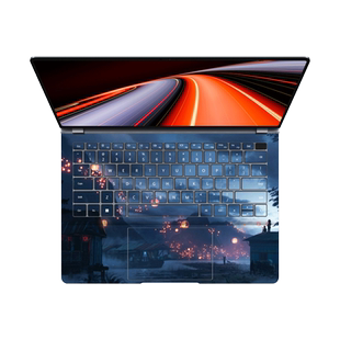 适用2024款华为MateBook GT14笔记本电脑ENZH-32贴纸ENZH-16彩膜DIY外壳膜炫彩机身保护膜卡通漫画全套贴膜