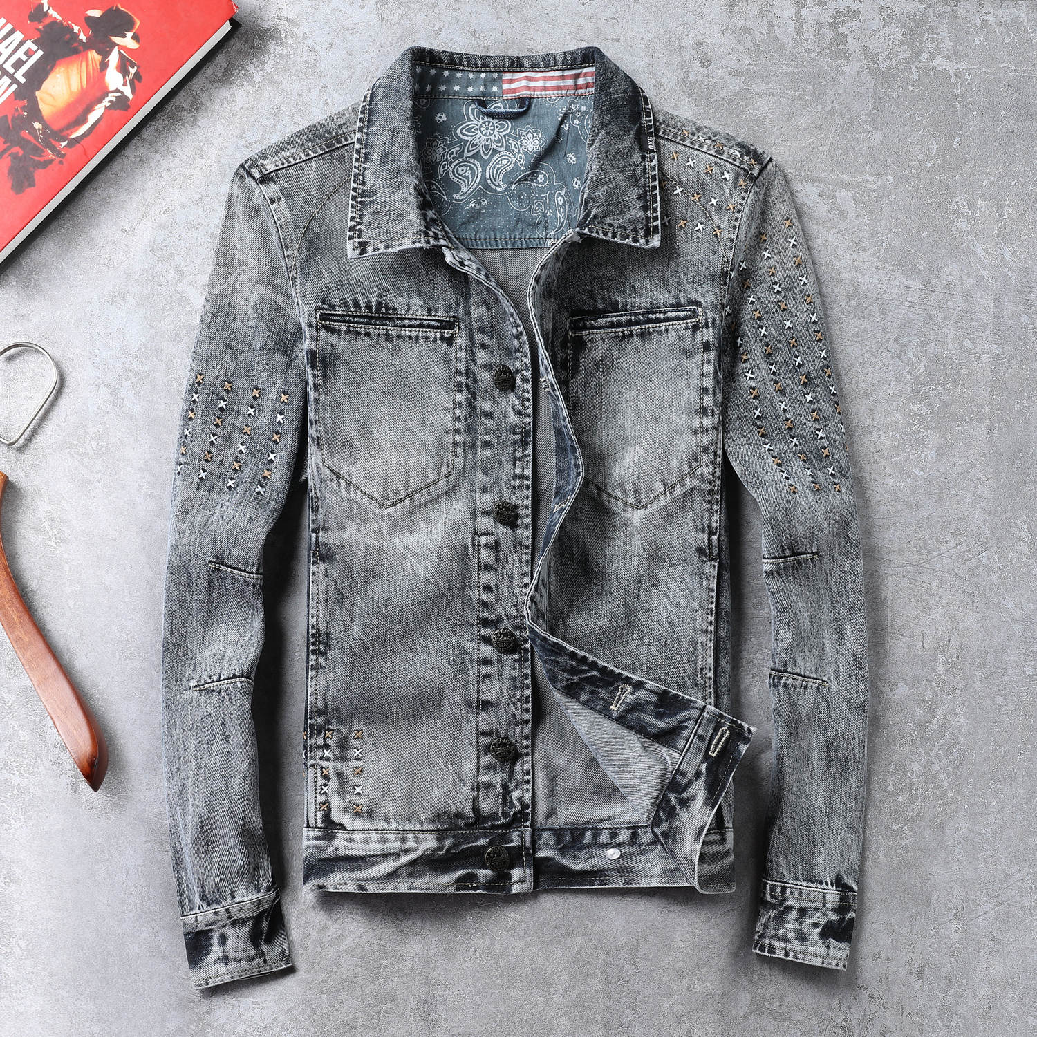 欧美牛仔夹克卡威酷春秋