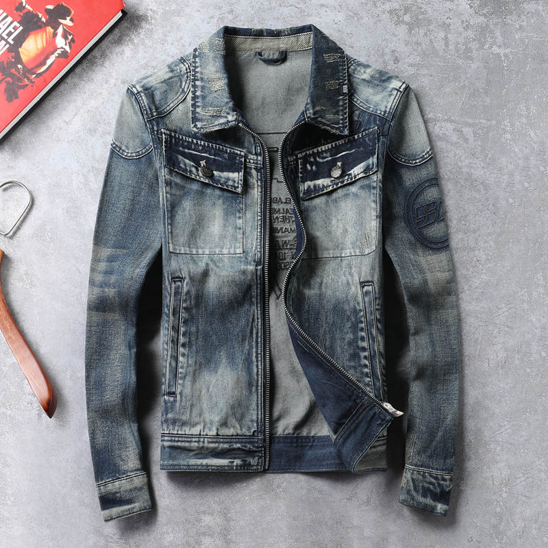 欧美牛仔夹克卡威酷春秋