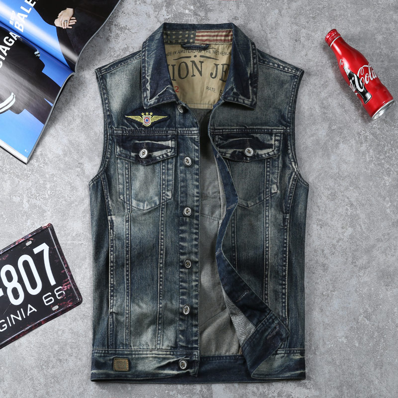 新款马甲背心男潮流休闲马夹刺绣