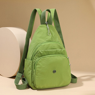 小巧双肩包女2025新款休闲时尚牛津布背包多功能三用轻便旅行胸包