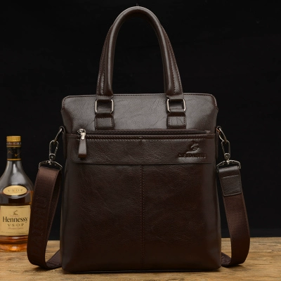 Модная портативная мужская кожаная сумка на одно плечо, сумка через плечо для отдыха, из натуральной кожи