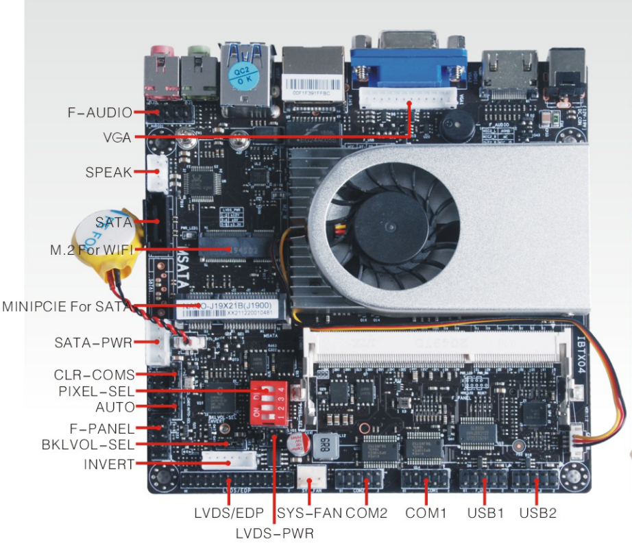 赛扬四核j1900工控主板低功耗电脑主板intel台式机尺寸120x120mm