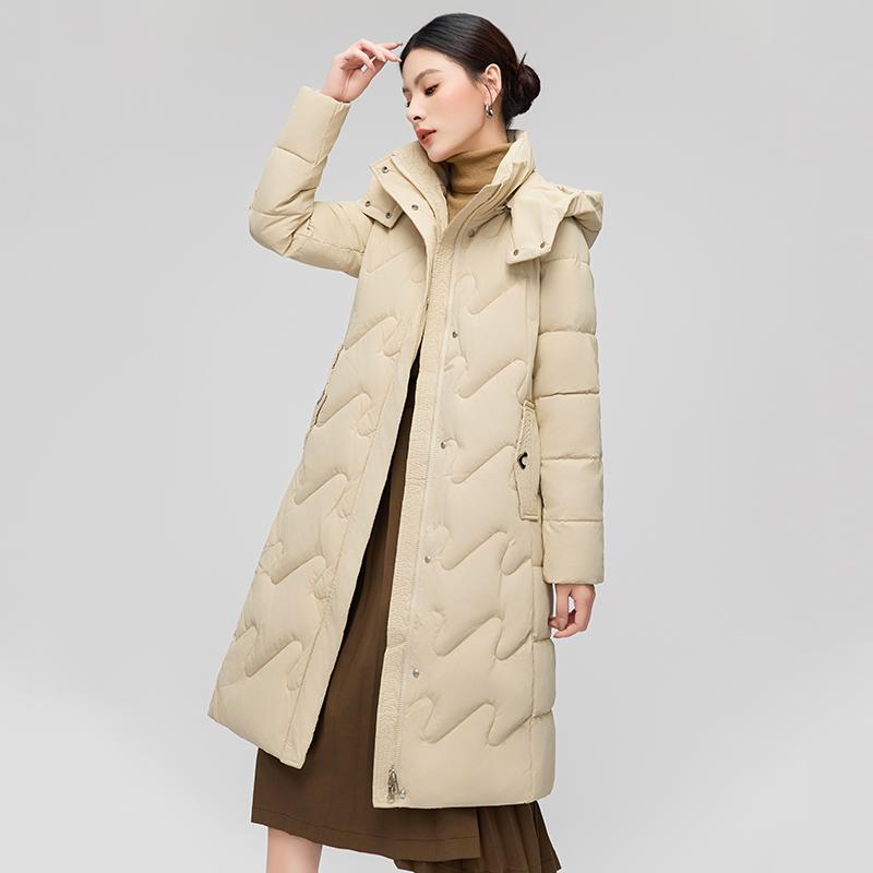 中长款过膝2024冬季棉服洋气修身