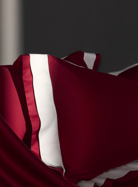 高端supima结婚床上四件套 婚床婚嫁床单婚庆 勃垦第红色礼物喜被