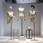 橱窗展示架全身平胸直角肩人偶模特架 店平肩模特道具女装 韩版 服装