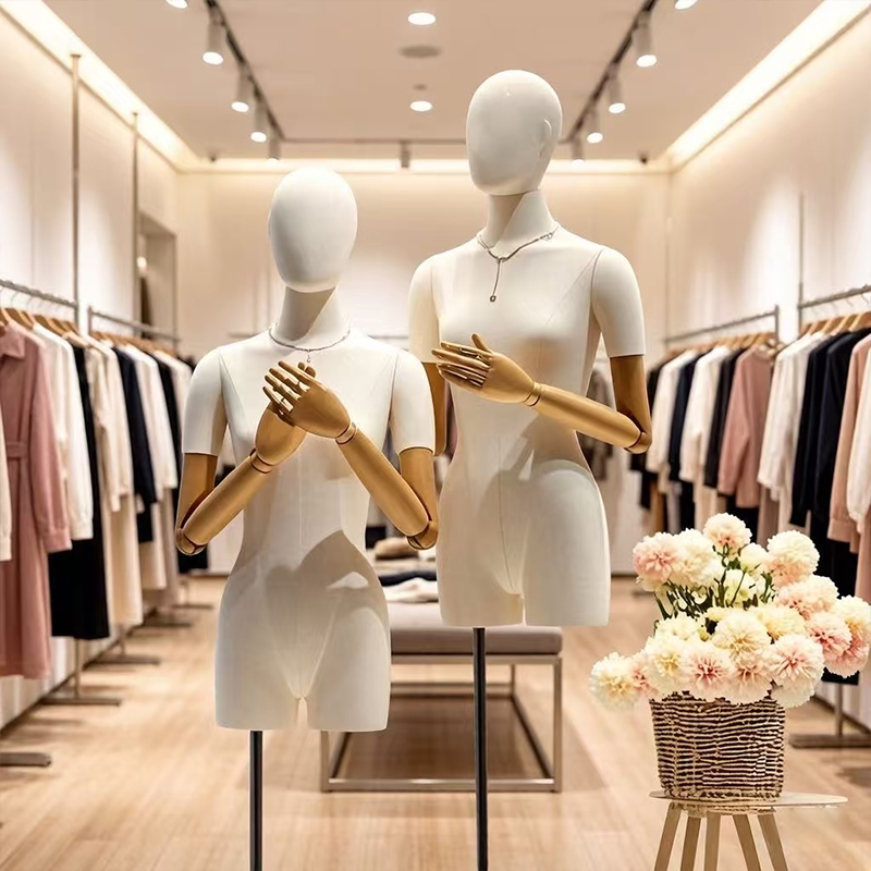 高档加厚韩版服装店橱窗展示模特道具女装半身全身展示架人偶锁骨