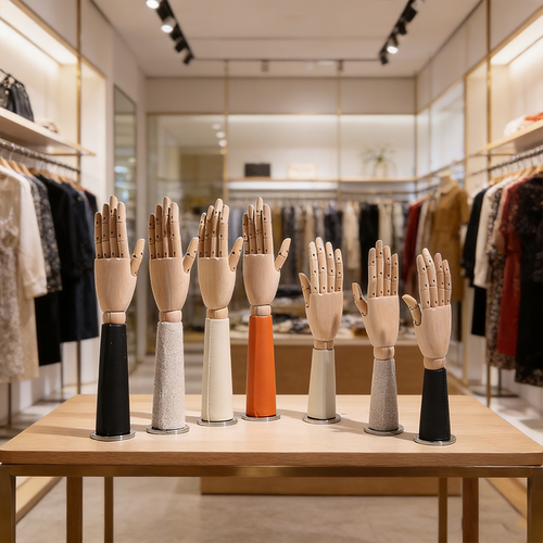 服装店橱窗高档实木手模