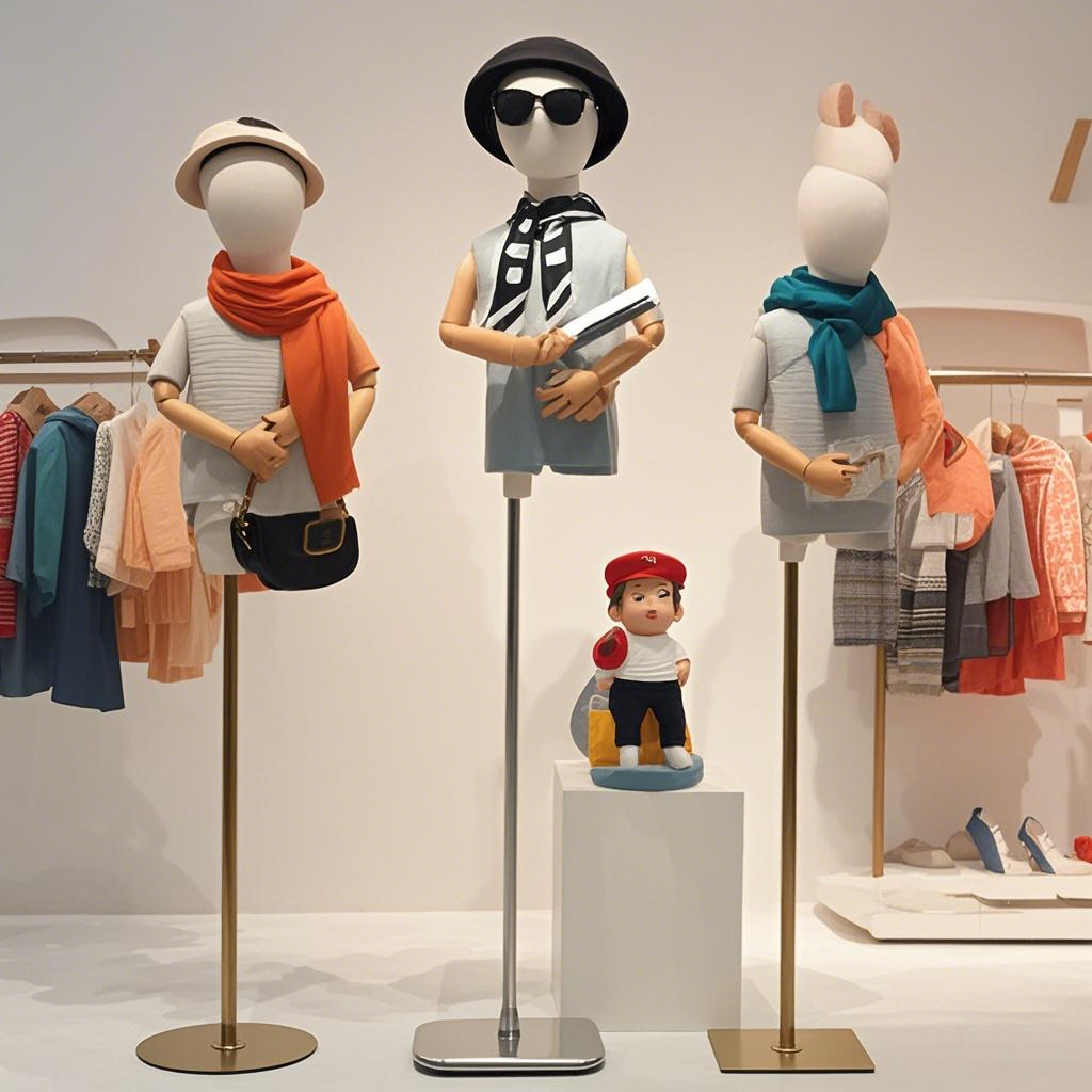 竹节麻分腿儿童模特人偶