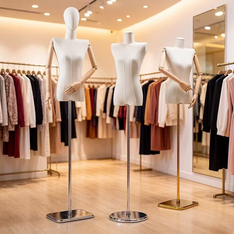 韩版平肩锁骨模特道具女半身服装店女装橱窗直角肩模特人偶展示架