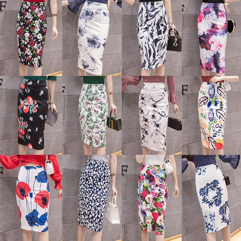 Korean Edition summer new pattern printing commute Step Package hip Mid length version Paige Show thin Body skirt Broken flowersin the Women's clothing/Boutique , Skirts  category - from Buy2taobao.com to provide professional Taobao agent buy service